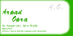 arpad opra business card